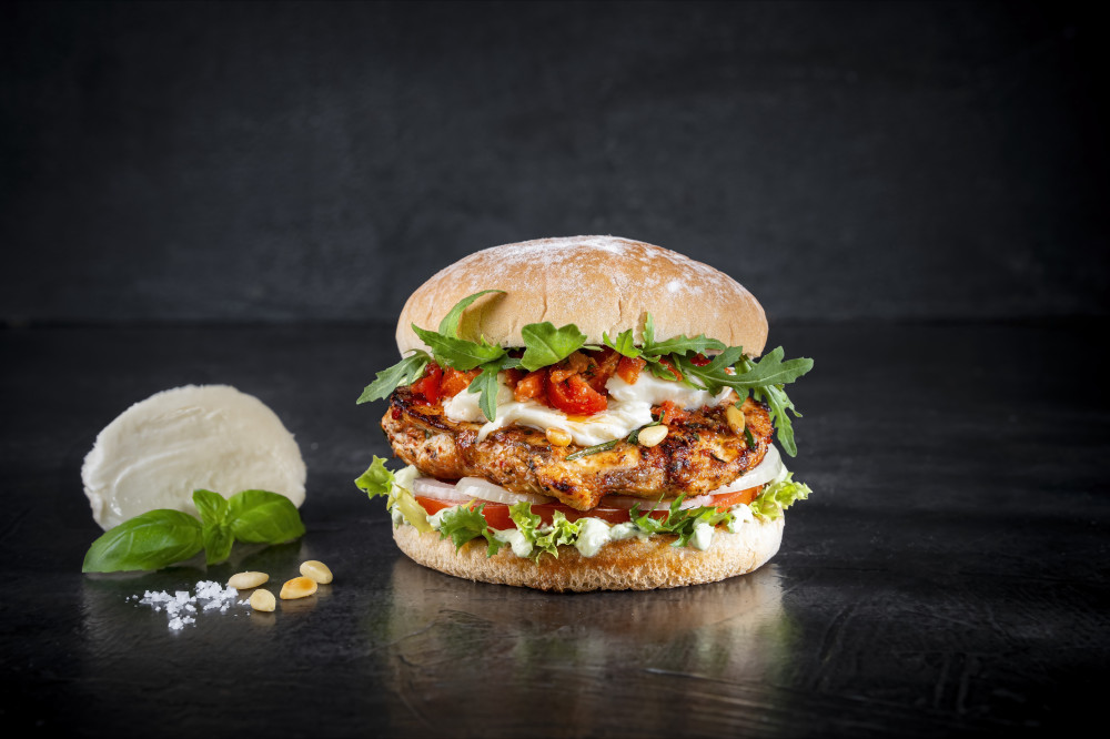 Tomate-Mozzarella Chikken Burger